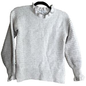 Madewell Sweater Women XS Beige Knit Merino Wool Blend Knit Cozy Light Academia